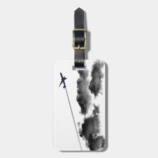 Weg fliegen/Jet-Flugzeug/personalisierter Pilot Gepäckanhänger (Vorderseite vertikal)