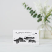 Weg fliegen/Jet-Flugzeug/Pilotreise-Agent Visitenkarte (Stehend Vorderseite)