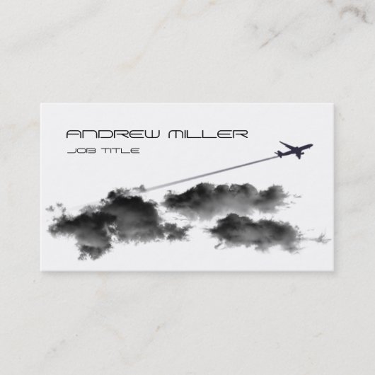 Weg fliegen/Jet-Flugzeug/Pilotreise-Agent Visitenkarte (Vorderseite)