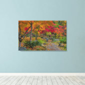 Weg führt zur Parkbank Leinwanddruck (Insitu (Holzboden))