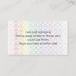 Weg geben lächelt persönliche Visitenkarte