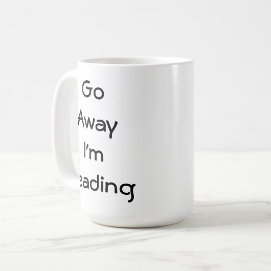 Weg gehe ich lese kaffeetasse (Vorderseite Links)