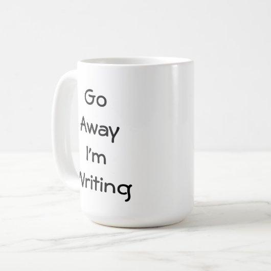 Weg gehe ich schreibe kaffeetasse (Vorderseite Links)