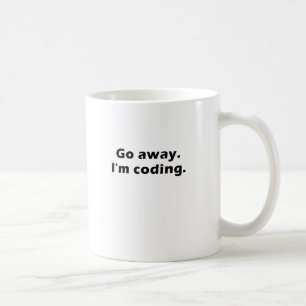 Weg gehen Im kodierend Kaffeetasse