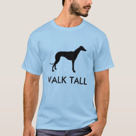 Weg-hoher Windhund-Silhouette-T - Shirt