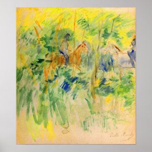 Weg im Bois de Boulogne durch Berthe Morisot Poster