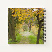 Weg im Herbst Notizblock (Rückseite)