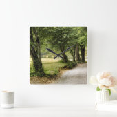 Weg im Land Quadratische Wanduhr (Zuhause)