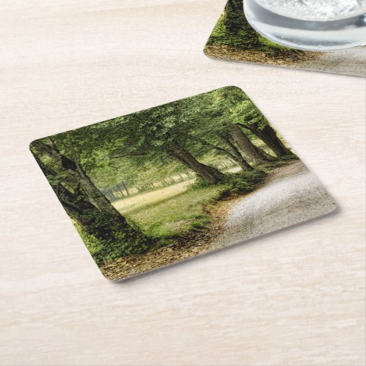 Weg im Land Rechteckiger Pappuntersetzer (angewinkelt)