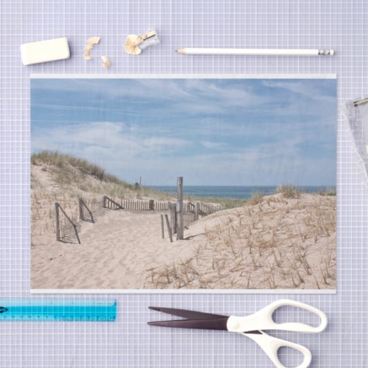 Weg im Sand zum Strand Seidenpapier (Handwerk)