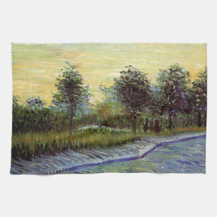 Weg im Voyer d'Argenson Park von Vincent van Gogh Geschirrtuch