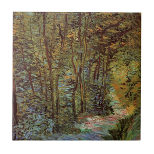 Weg im Wald von Vincent van Gogh Fliese