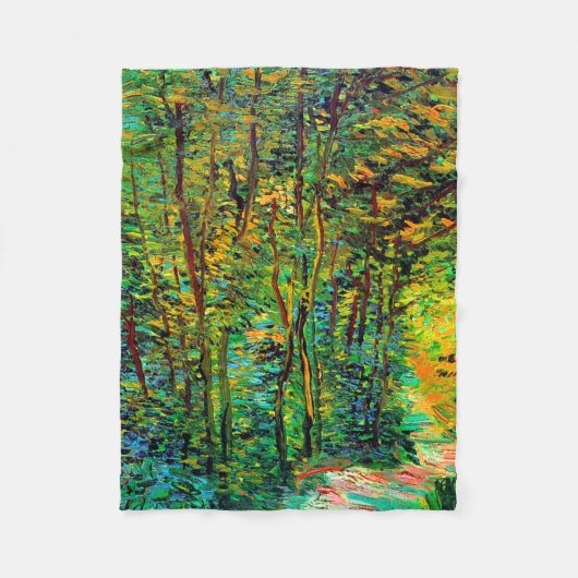Weg in das Woods Van Gogh Fine Art Fleecedecke (Vorderseite)