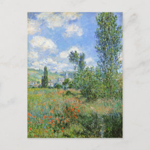 Weg in den Mohnfeldern - Claude Monet Postkarte