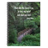 Weg in den Wald John Muir Zitat Notizblock (Vorderseite)