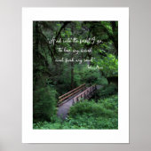 Weg in den Wald John Muir Zitat Poster (Vorne)