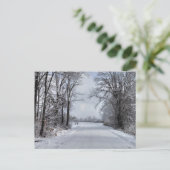 Weg in den Winter Postkarte (Stehend Vorderseite)