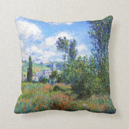 Weg in der Mohnblume fängt St Martin Claude Monet Kissen
