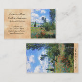 Weg in der Mohnblume fängt St Martin Claude Monet Visitenkarte (Vorne/Hinten)