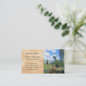 Weg in der Mohnblume fängt St Martin Claude Monet Visitenkarte (Stehend Vorderseite)