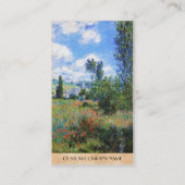 Weg in der Mohnblume fängt St Martin Claude Monet Visitenkarte (Rückseite)
