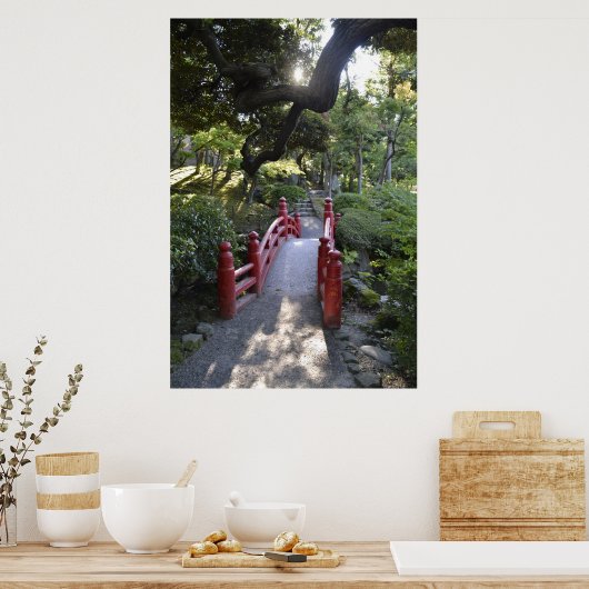 Weg in die Ruhe - Japanischer Garten Poster (Küche)
