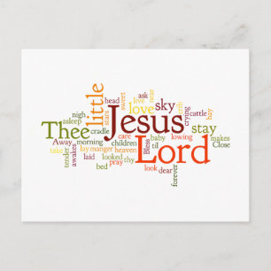 Weg in einer Krippe Carol Feiertagspostkarte