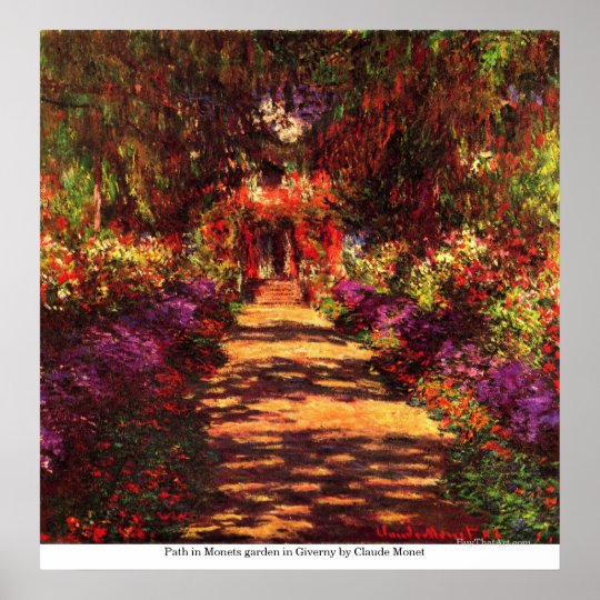 Weg in Garten in Giverny durch Claude Poster Zazzle