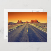 Weg ins Monumental bei Sonnenuntergang Postkarte (Vorne/Hinten)