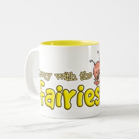 Weg mit den Feen Zweifarbige Tasse (Vorderseite Links)