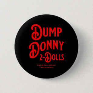 Weg mit Donny 2 Puppen Zwei Puppen Trump Zölle Hum Button