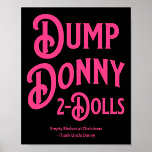 Weg mit Donny 2 Puppen Zwei Puppen Trump Zölle Hum Poster