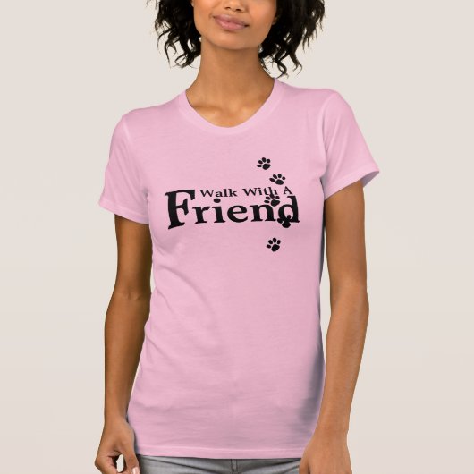 Weg mit einem Freund-Rosa-T-Shirt T-Shirt (Vorderseite)
