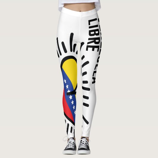 Weg mit Ihrem venezolanischen Herzen Leggings (Vorderseite)