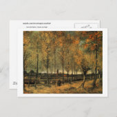Weg mit Pappeln, Vincent van Gogh Postkarte (Vorne/Hinten)