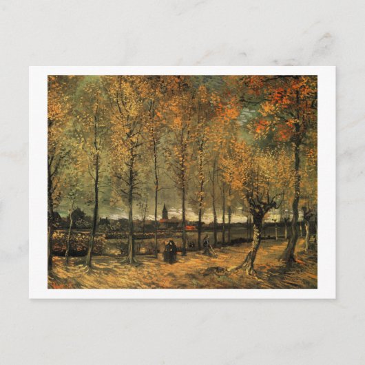 Weg mit Pappeln, Vincent van Gogh Postkarte (Vorderseite)
