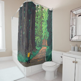 Weg nach Nikko durch Kawase Hasui, japanische Kuns Duschvorhang