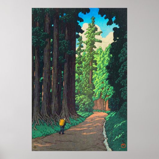 Weg nach Nikko durch Kawase Hasui, japanische Kuns Poster (Vorne)