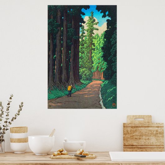 Weg nach Nikko durch Kawase Hasui, japanische Kuns Poster (Küche)
