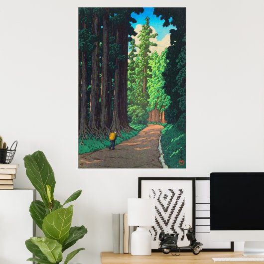 Weg nach Nikko durch Kawase Hasui, japanische Kuns Poster (Heimbüro)