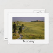 Weg nach Terrapille in der Toskana, weißer Text Po Postkarte (Vorne/Hinten)