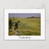 Weg nach Terrapille in der Toskana, weißer Text Po Postkarte (Vorderseite)