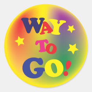 Weg Runder Aufkleber