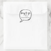 Weg, Smarty McSmarterson Quadratischer Aufkleber (Tasche)