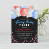 weg Soldat Rot, Weiß und Blau Einladung (Stehend Vorderseite)