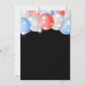 weg Soldat Rot, Weiß und Blau Einladung (Rückseite)