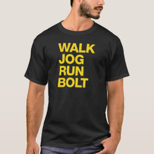 WEG-STOSS-LAUFbolzen Motivations-Gelb T-Shirt