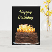 Weg über den Berg Geburtstag Karte (Gelbe Blume)