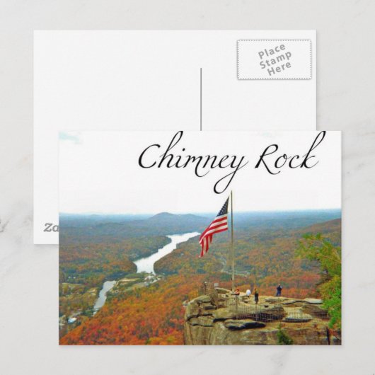 Weg über den Chimney Rock Postkarte (Vorne/Hinten)
