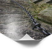 Weg und kleine Brücke, Gelber Berg, Fotodruck (Ecke)